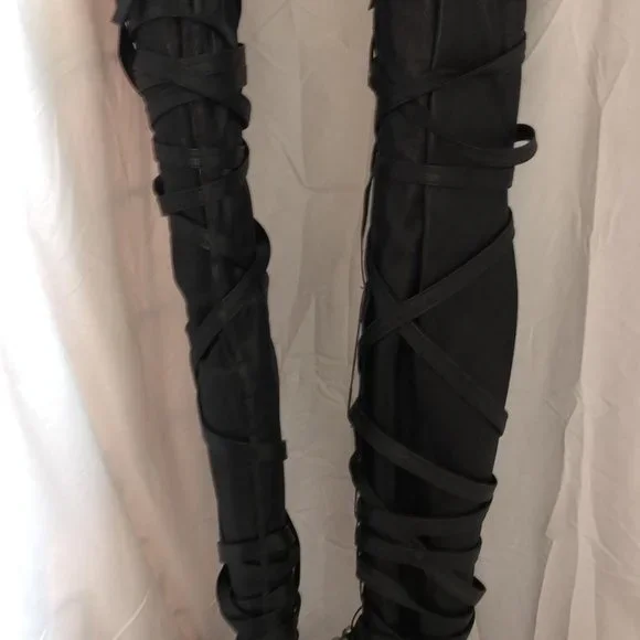 Actual RUNWAY Rare ❤️Nicholas Kirkwood X Rodarte Over Knee Thigh High Heel Boots - Picture 13 of 17